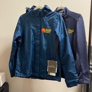 EDDIE BAUER Rain Jacket + PORT AUTHORITY Fleece Winter Bundle | Women's Medium